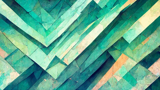 abstract background consisting of triangles gradient green color
