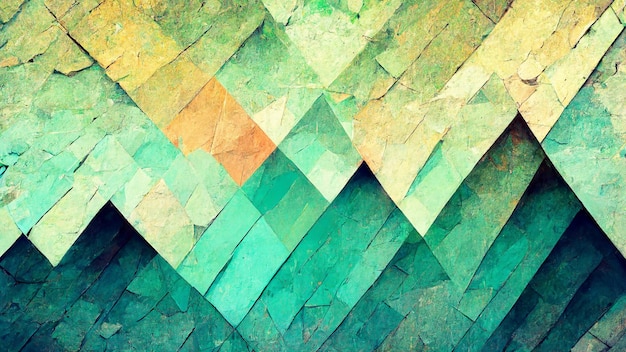 abstract background consisting of triangles gradient green color