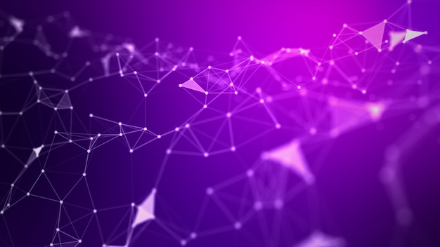 Abstract background Dot and connect line for cyber technology futuristic and network connection concept wireframe
