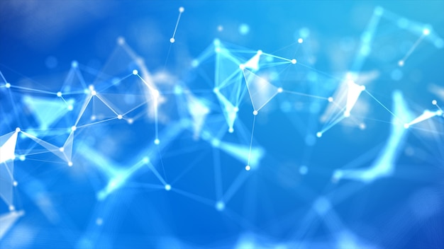 Abstract background dot and connect line for cyber technology futuristic and network connection