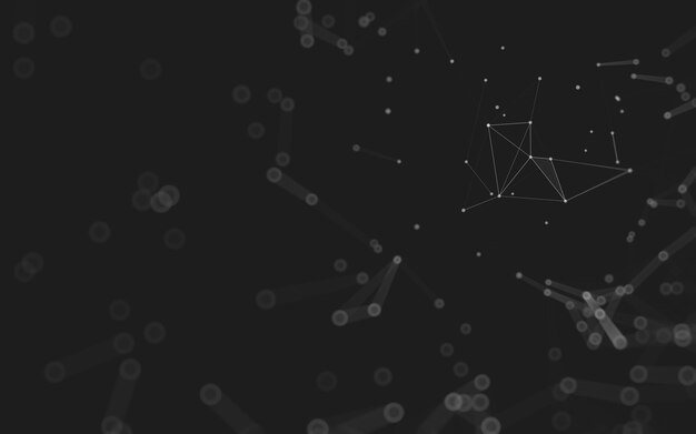 Abstract background. Molecules technology with polygonal shape