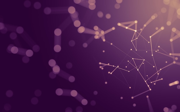 abstract background. molecules technology with polygonal shapes, connecting dots and lines. connection structure. big data visualization.