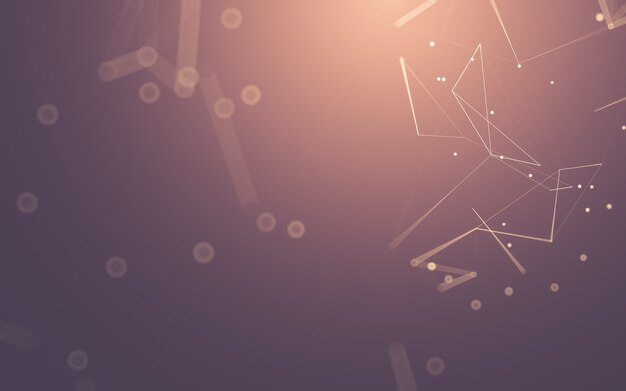abstract background. molecules technology with polygonal shapes, connecting dots and lines