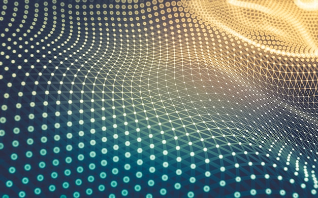 Abstract background. Molecules technology with polygonal shapes, connecting dots and lines