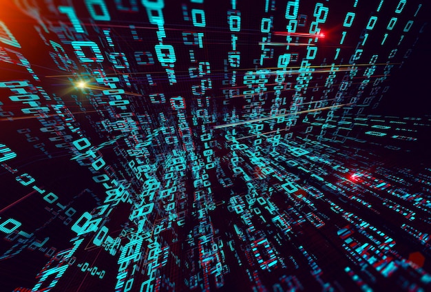 abstract background of technology science and cloud computer3d illustration