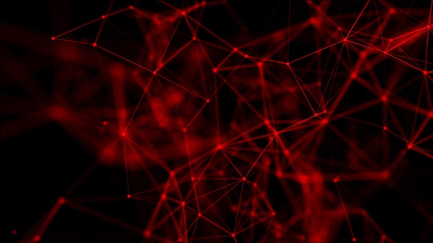abstract background with connecting dots and lines network connection structure 3d rendering