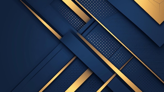abstract background with gold lines and a blue background