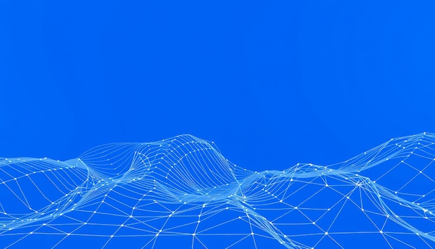 Abstract blue background with a white mesh pattern