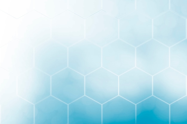 abstract blue background with hexagons and wires technology