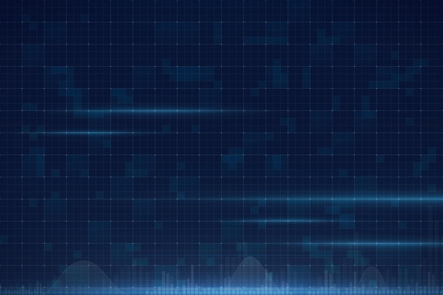 Abstract blue digital grid background blurry business interface Technology communication connection web and science concept 3D Rendering