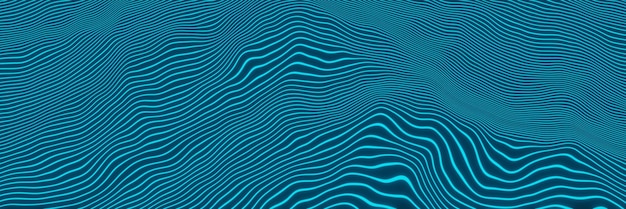 Abstract blue stripped neon lines