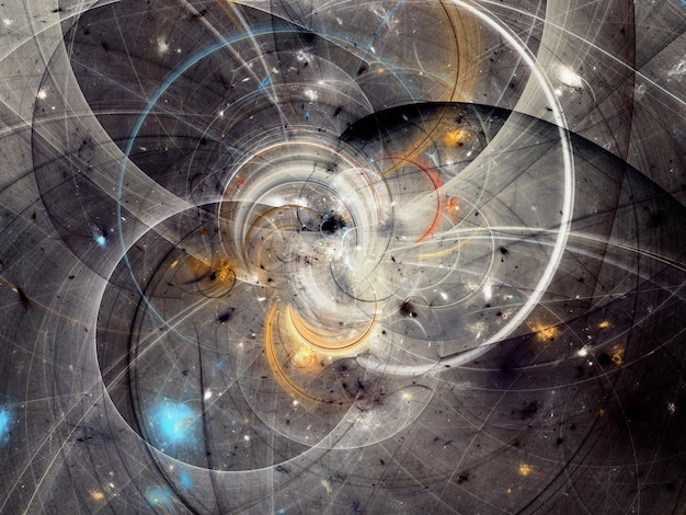abstract chaotic fractal background 3d rendering illustration