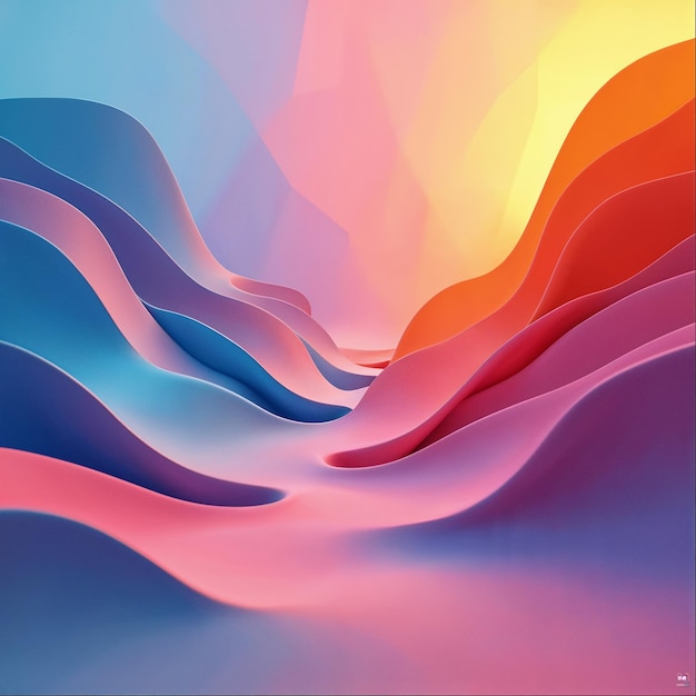 Abstract Colorful Waves