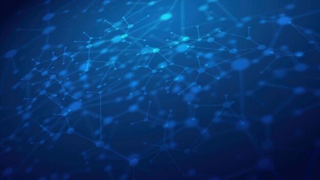 Abstract dark blue DNA molecular structure background