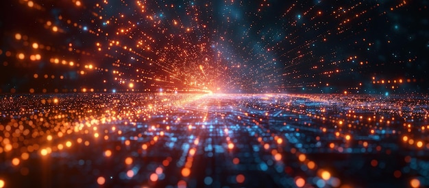 Abstract Digital Art Cosmic Network