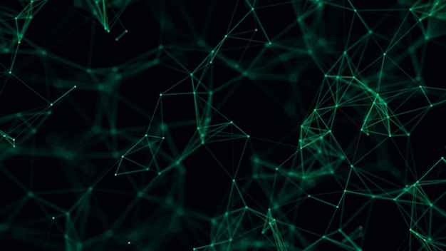 Abstract digital background Big data visualization Network connection structure Science background 3D rendering