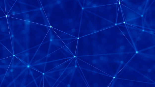 Abstract digital background Big data visualization Network connection structure Science background 3D rendering
