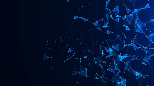 Abstract digital background Network connection structure Science background 3D rendering Futuristic technology style