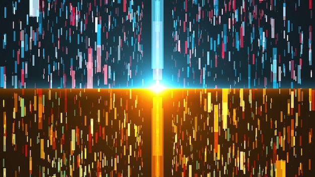 Abstract digital lines computer generated d render