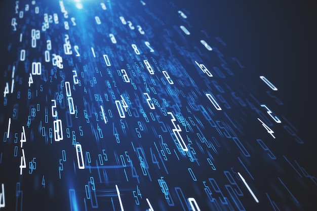 Abstract digital numbers background