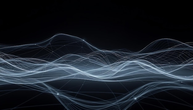 Abstract digital wave on dark background
