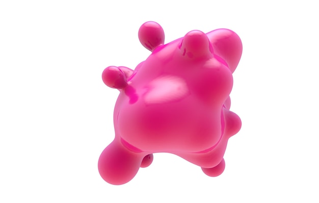 Abstract fluid blob compositions background colorful liquid shape 3D Rendering