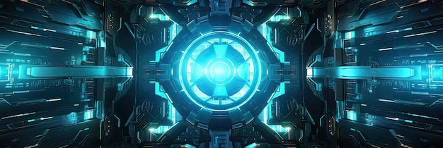 abstract futuristic alien technology background random laser banner background generative ai