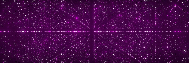 Abstract futuristic infinite flow of scientific data Network structure of an array of points Outer space background Big data visualization 3D rendering