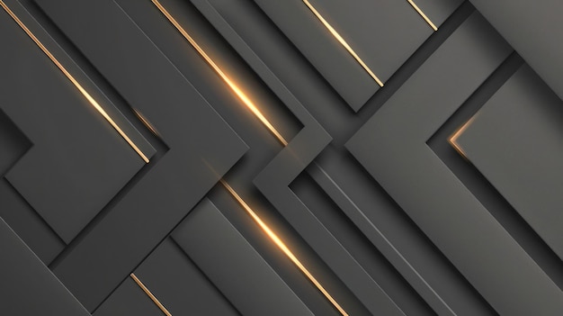 abstract futuristic technology background gold and black metallic arrow direction geometric design