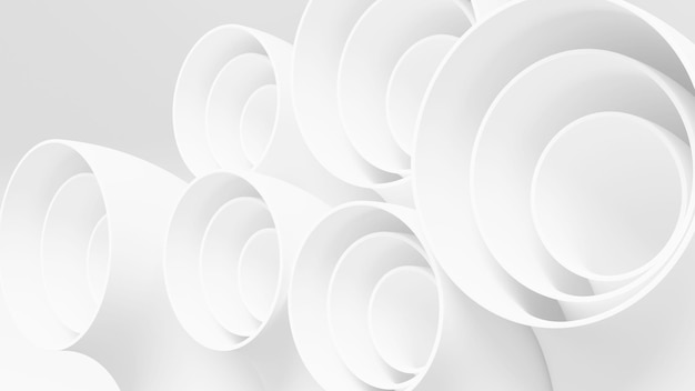 abstract futuristic white background pipes architecture 3d render