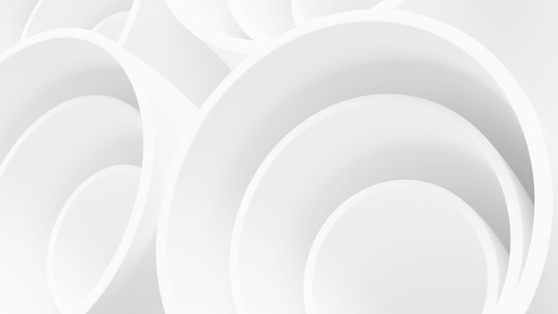 abstract futuristic white background pipes architecture 3d render