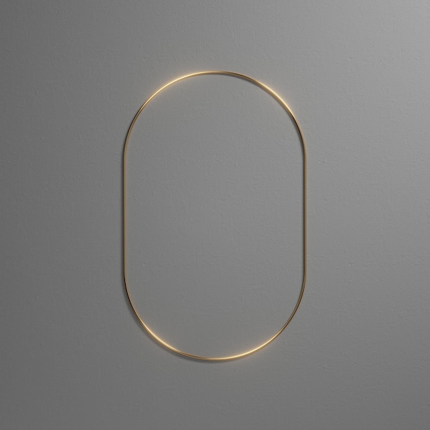 abstract geometric background with blank oval golden frame for premium product presentation