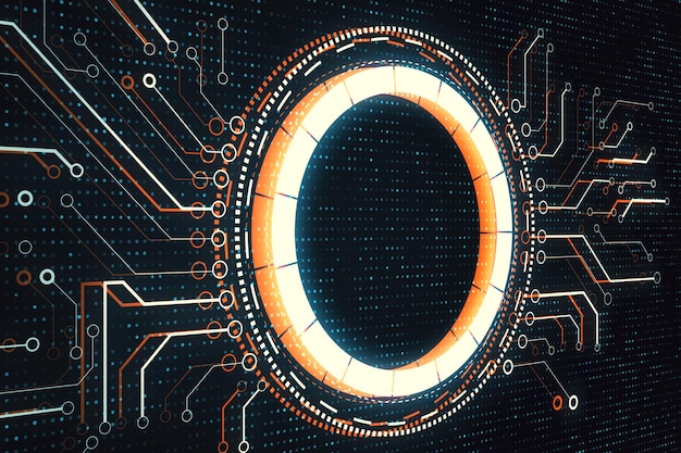 Abstract glowing circle wallpaper