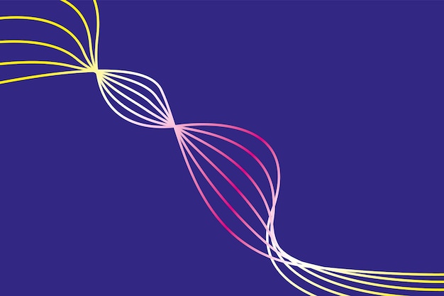 Abstract glowing wave lines on dark blue background Dynamic wave pattern Modern flowing wavy lines