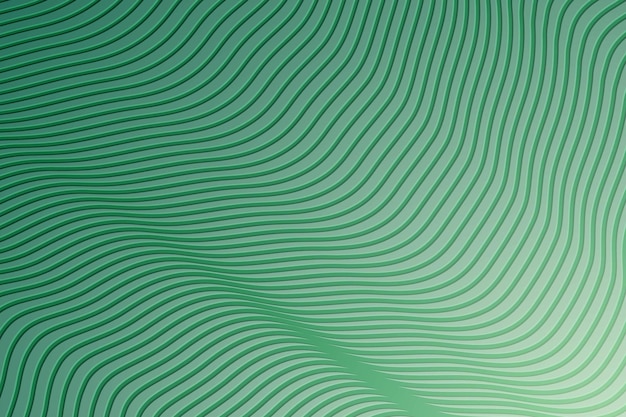 Abstract green wavy lines background