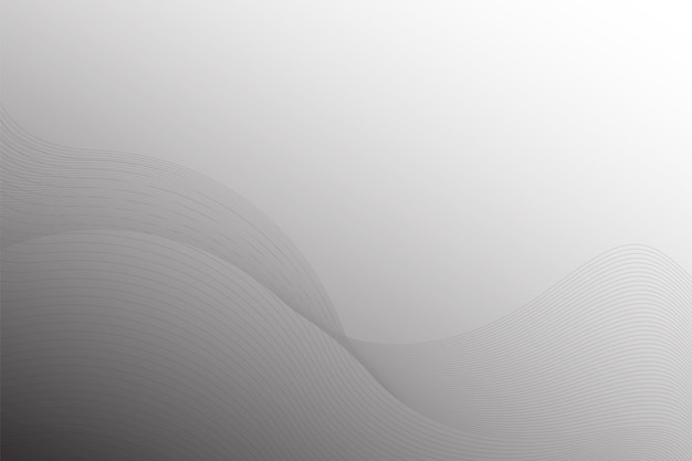 Abstract Grey Gradient with Flowing Wave-Like Lines