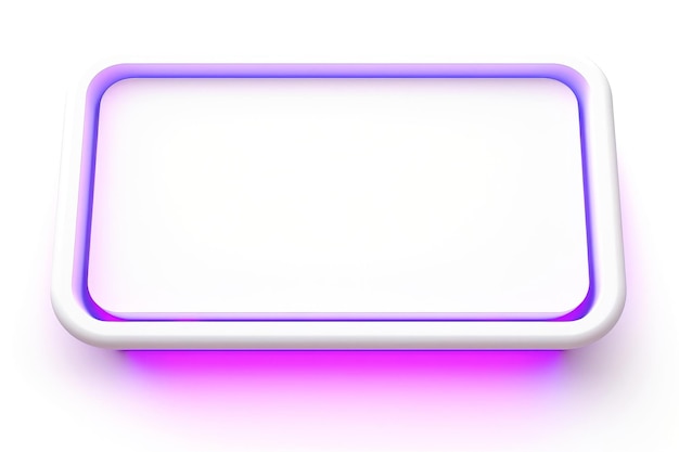 Abstract high tech white border futuristic technology background Generative AI