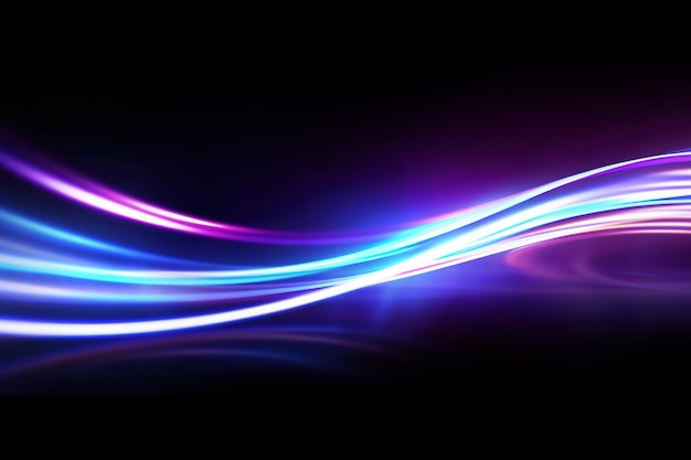 abstract highspeed light motion effect on black background