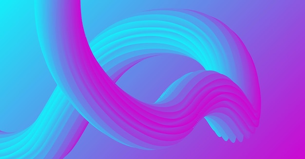 Abstract modern rectangular background one spiral blue violet pink gradient horizontal orientation
