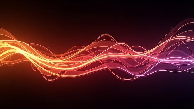 abstract orange light trails background generative ai