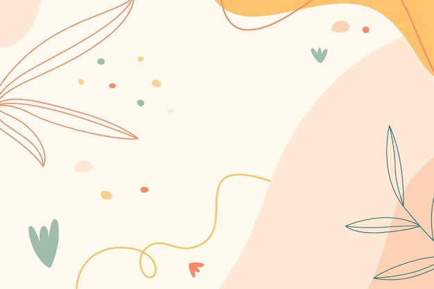 Abstract Pastel Composition with Floral Accents