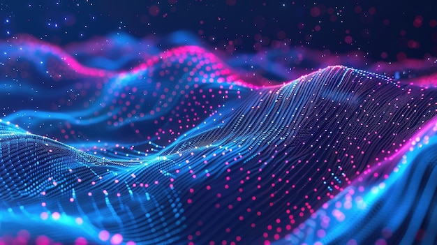 Abstract picture of pink particle with energetic fantasy style design AIG53