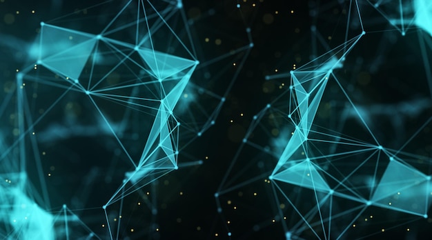 Abstract plexus on a dark background