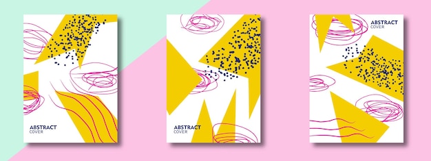Abstract poster marketing template wih fun color