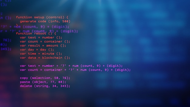 Abstract programming illustration cloud technology data security concept binary code internet techno