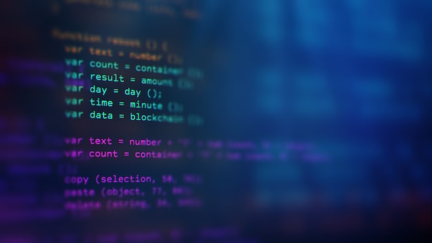 Abstract programming illustration Cloud technology data security concept Binary code internet