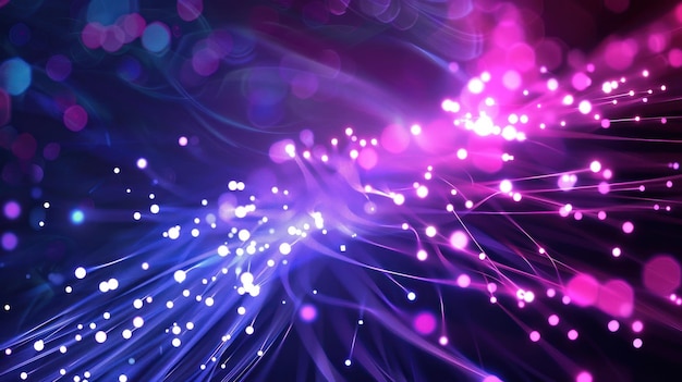 Abstract Purple and Blue Light Streaks