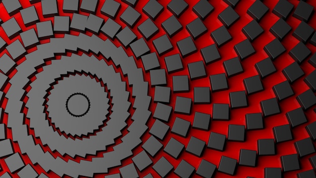Abstract red with black centrifuge background