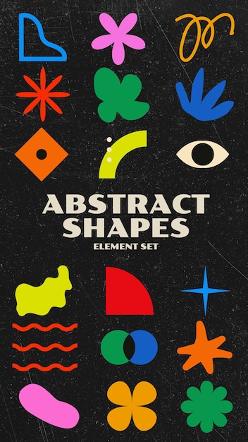 abstract shape design element set