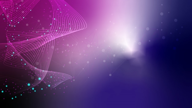 Abstract structure for science or medical background genetic engineering and gene manipulation. Innovation technology concept network scientific research.